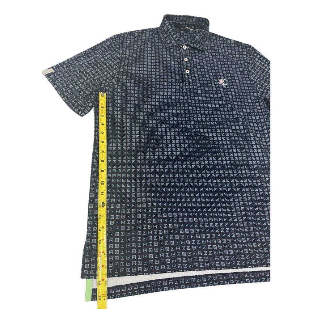 RLX‎ Ralph Lauren Wicking Polo Shirt Men Size M Print Golf Performance Stretch